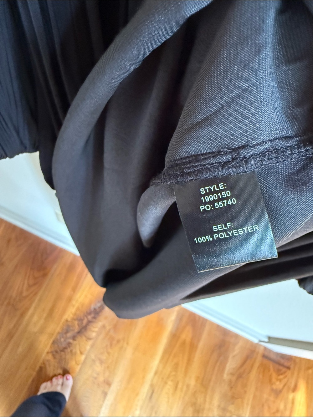 Current Air Black Pleated V-Neck Maxi Dress - Picture 4 of 4